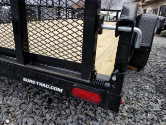 New 7 X 12 Sure-Trac Tube Top Utility Trailer, 3k GVWR ***w/Spring Assist Gate, Set Back Jack, Spare Mount