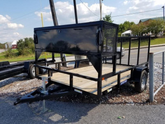 New 7 X 12 Sure-Trac Tube Top Utility Trailer, 3k GVWR ***w/Spring Assist Gate, Set Back Jack, Spare Mount