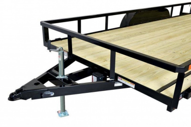 New 7 X 12 Sure-Trac Tube Top Utility Trailer, 3k GVWR ***w/Spring Assist Gate, Set Back Jack, Spare Mount