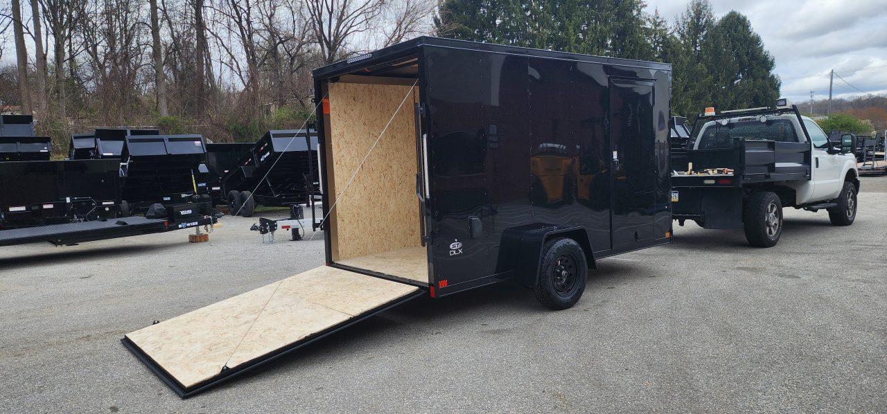 New 6 x 12 LOOK ST DLX Cargo Trailer Blackout Package 3k