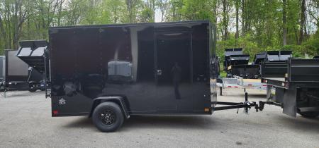New 6 x 12 LOOK ST DLX Cargo Trailer Blackout Package 3k