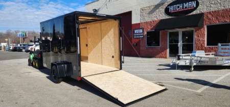 New 6 x 12 LOOK ST DLX Cargo Trailer Blackout Package 3k