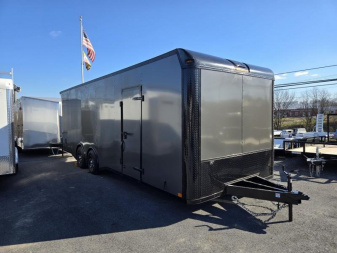 New 8.5 x 24 Homesteader Champion Enclosed Cargo Trailer, 10k ***Charcoal Black Out w/Spread Torsion Axles, PolyCor Side Panels & Alum Wheels