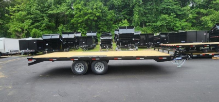 New 8.5 x 20 Sure-Trac Low Profile Flat Deck Deckover Trailer  10k