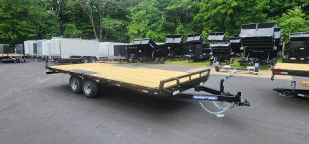 New 8.5 x 20 Sure-Trac Low Profile Flat Deck Deckover Trailer  10k