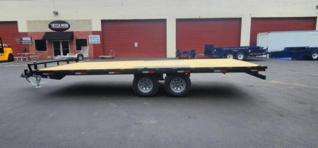 New 8.5 x 20 Sure-Trac Low Profile Flat Deck Deckover Trailer  10k