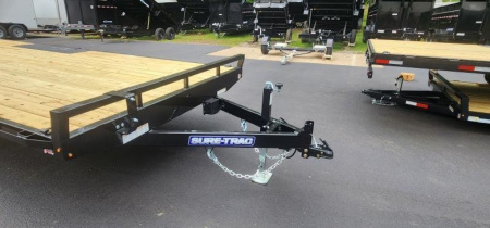 New 8.5 x 20 Sure-Trac Low Profile Flat Deck Deckover Trailer  10k