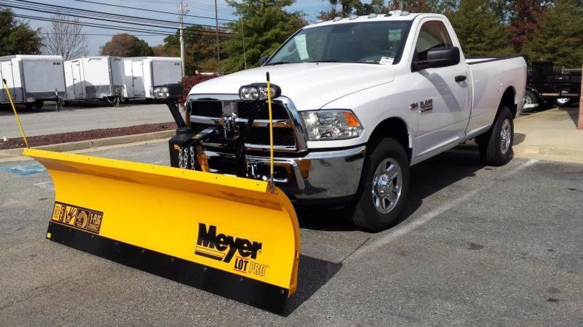 New Meyer 8.5' Lot Pro HD Straight Blade ***Standard Operating System, LED Lights, & Handheld Controller