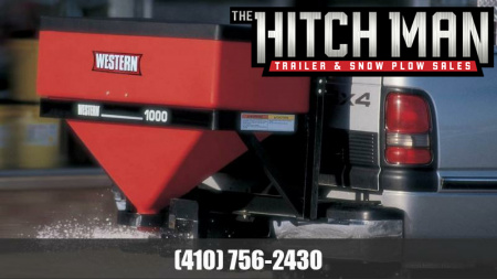 New Western 8.0 cf Low Pro 1000 Poly Tailgate Spreader  **w/2" Hitch Mount & Variable Speed Controller