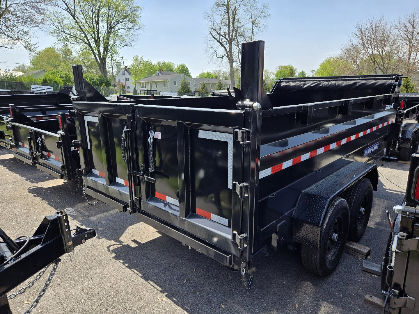 New 7 x 14 Sure-Trac HD 36" High Side Dump Trailer, 14k GVWR **Telescopic Lift Ram w/Tarp Kit & 110V Battery Charger