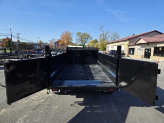New 7 x 14 Sure-Trac HD 36" High Side Dump Trailer, 14k GVWR **Telescopic Lift Ram w/Tarp Kit & 110V Battery Charger