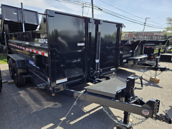 New 7 x 14 Sure-Trac HD 36" High Side Dump Trailer, 14k GVWR **Telescopic Lift Ram w/Tarp Kit & 110V Battery Charger