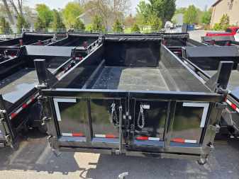 New 7 x 14 Sure-Trac HD 36" High Side Dump Trailer, 14k GVWR **Telescopic Lift Ram w/Tarp Kit & 110V Battery Charger