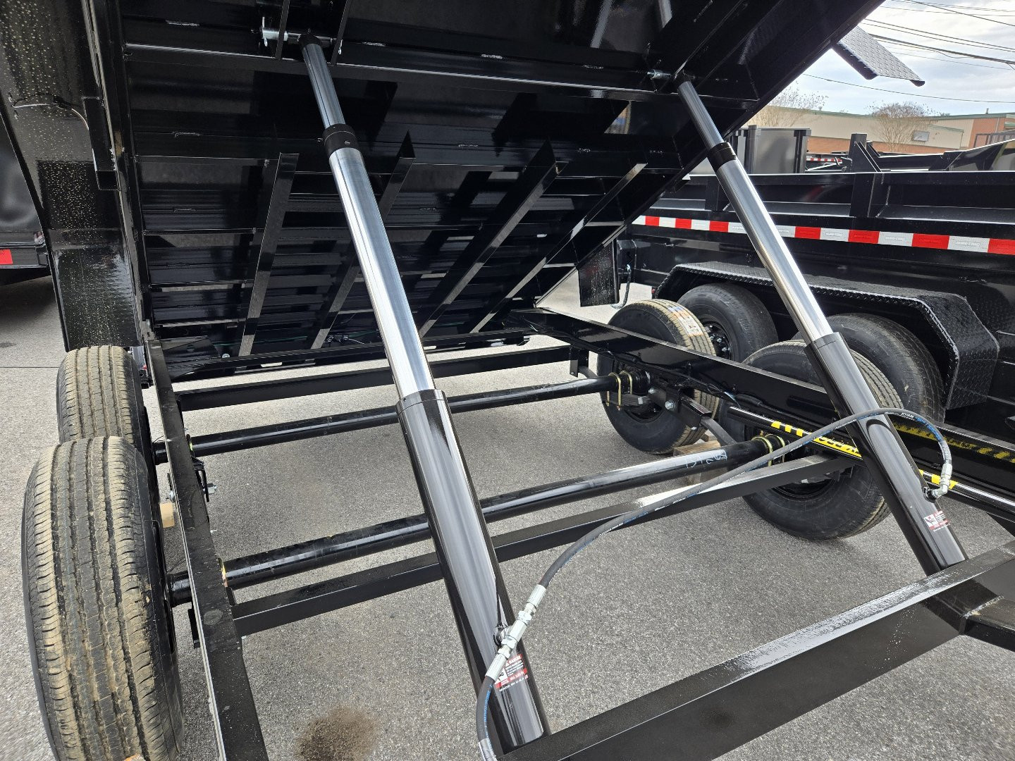 New 7 x 14 B-WISE LE Series Low Profile Dump Trailer, 14K GVWR w/Dual Telescopic Rams **7GA Floor, Dual Acting Gate, Ramps, D-Rings