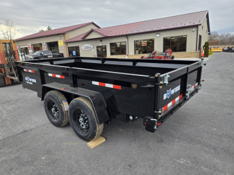 New 7 x 14 B-WISE LE Series Low Profile Dump Trailer, 14K GVWR w/Dual Telescopic Rams **7GA Floor, Dual Acting Gate, Ramps, D-Rings