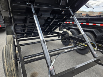 New 7 x 14 B-WISE LE Series Low Profile Dump Trailer, 14K GVWR w/Dual Telescopic Rams **7GA Floor, Dual Acting Gate, Ramps, D-Rings