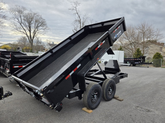 New 7 x 14 B-WISE LE Series Low Profile Dump Trailer, 14K GVWR w/Dual Telescopic Rams **7GA Floor, Dual Acting Gate, Ramps, D-Rings