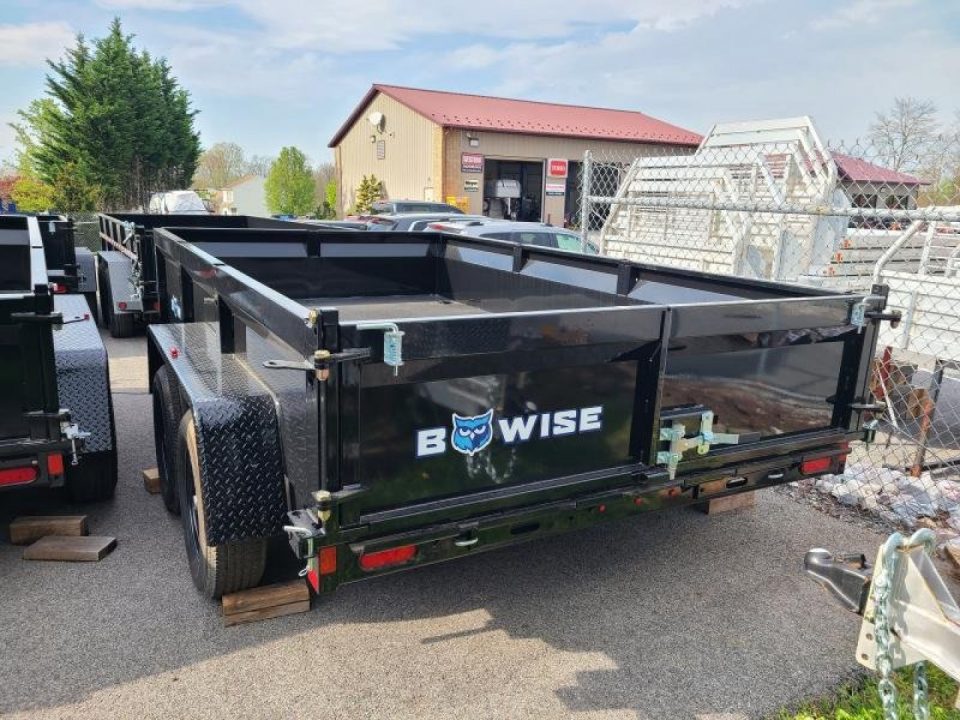 New 7 x 12 B-WISE LE Series Low Profile Dump Trailer 10K GVWR ***w/Combo Gate, Ramps, & D-Rings