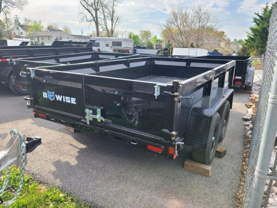 New 7 x 12 B-WISE LE Series Low Profile Dump Trailer 10K GVWR ***w/Combo Gate, Ramps, & D-Rings