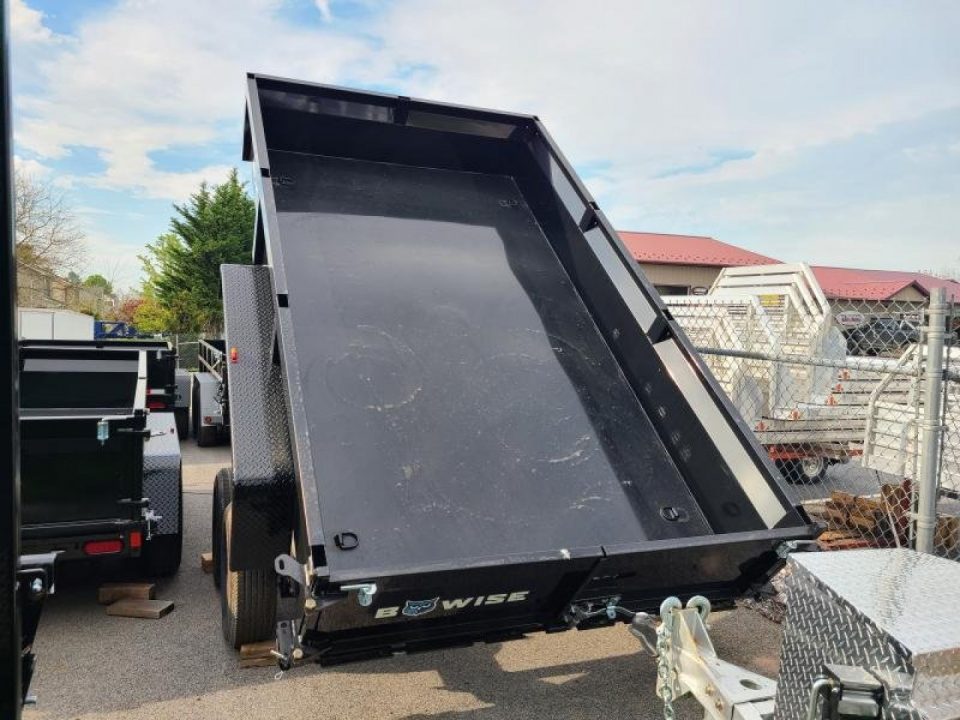 New 7 x 12 B-WISE LE Series Low Profile Dump Trailer 10K GVWR ***w/Combo Gate, Ramps, & D-Rings