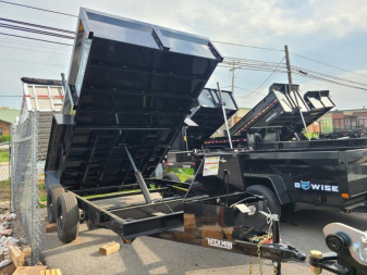 New 7 x 12 B-WISE LE Series Low Profile Dump Trailer 10K GVWR  ***w/Combo Gate, Ramps, & D-Rings