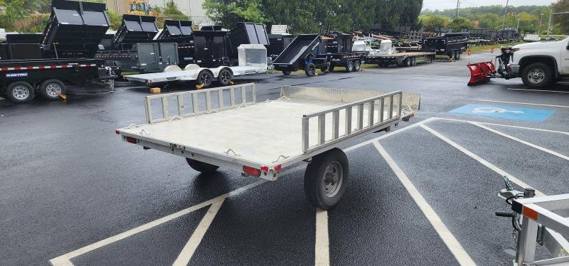 Used 2014 90" X 111" Aluma A888 ATV Trailer 2.2K with Spare