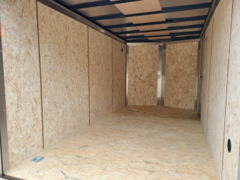 New 7 x 14 Look ST DLX V-Nose Cargo Trailer, 7k GVWR ***Blue w/Ramp Door, 6" Extra Height, D-Rings, Stab Jacks