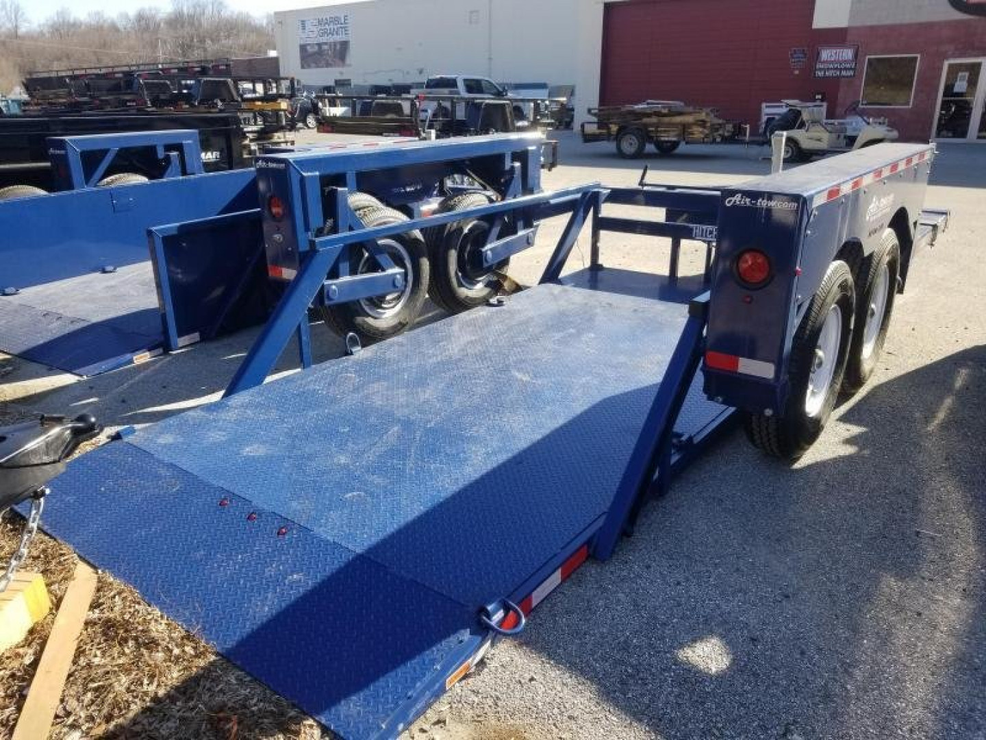 New SALE**6'3" x 14' Air-Tow T14-10 Drop Deck Flatbed Equipment Trailer 13.5k
