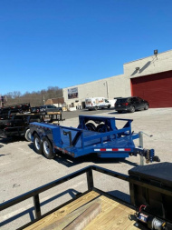 New 6'3  x 14' Air-Tow T14-10 Drop Deck Flatbed Equipment Trailer 13.5k