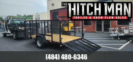 New 7 x 12 Sure-Trac 4' Mesh Side Utility Trailer 5k