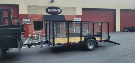 New 7 x 12 Sure-Trac 4' Mesh Side Utility Trailer 5k