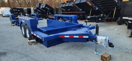 New 6'3" x 14' Air-Tow UT14-10 Drop Deck Utility Flatbed Equipment Trailer, 13.5k GVWR ***Includes Spare Mount Bracket & 110v Battery Charger
