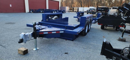 New 6'3" x 14' Air-Tow UT14-10 Drop Deck Utility Flatbed Equipment Trailer, 13.5k GVWR ***Includes Spare Mount Bracket & 110v Battery Charger