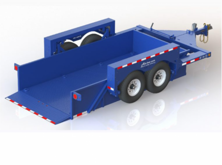 New 6'3" x 14' Air-Tow UT14-10 Drop Deck Utility Flatbed Equipment Trailer, 13.5k GVWR ***Includes Spare Mount Bracket & 110v Battery Charger