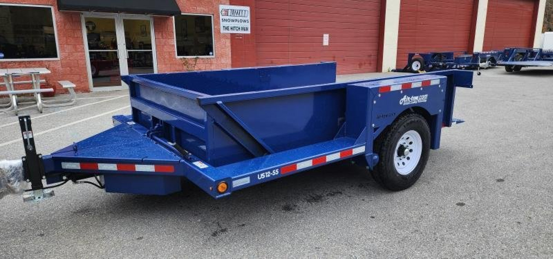 New 6' 3" x 12' Air-Tow US12-55 Drop Deck  Equipment Trailer 8.5k GVWR, **w/ 110v Battery Charger & Spare Tire Mounting Bracket