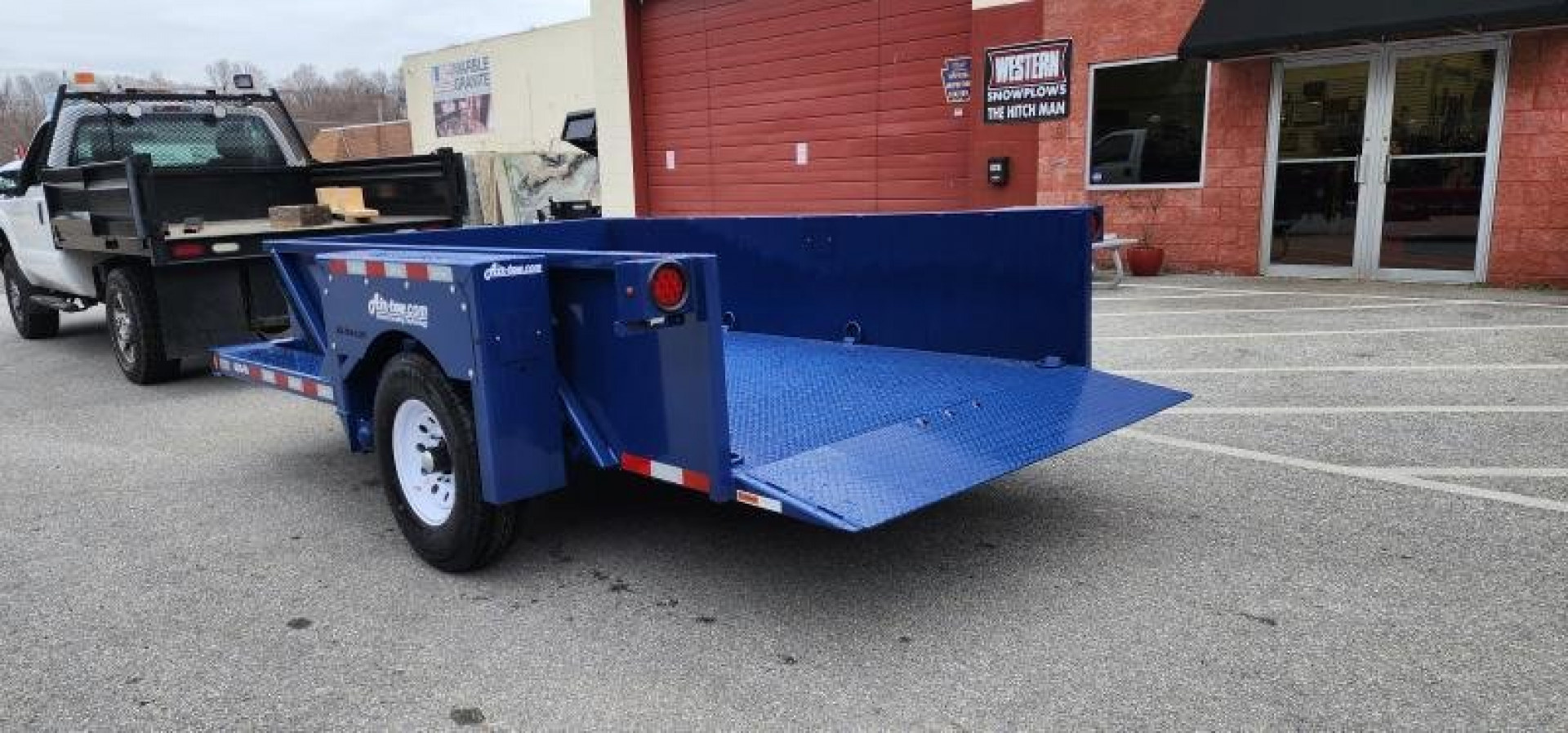 New 6' 3" x 12' Air-Tow US12-55 Drop Deck  Equipment Trailer 8.5k GVWR, **w/ 110v Battery Charger & Spare Tire Mounting Bracket