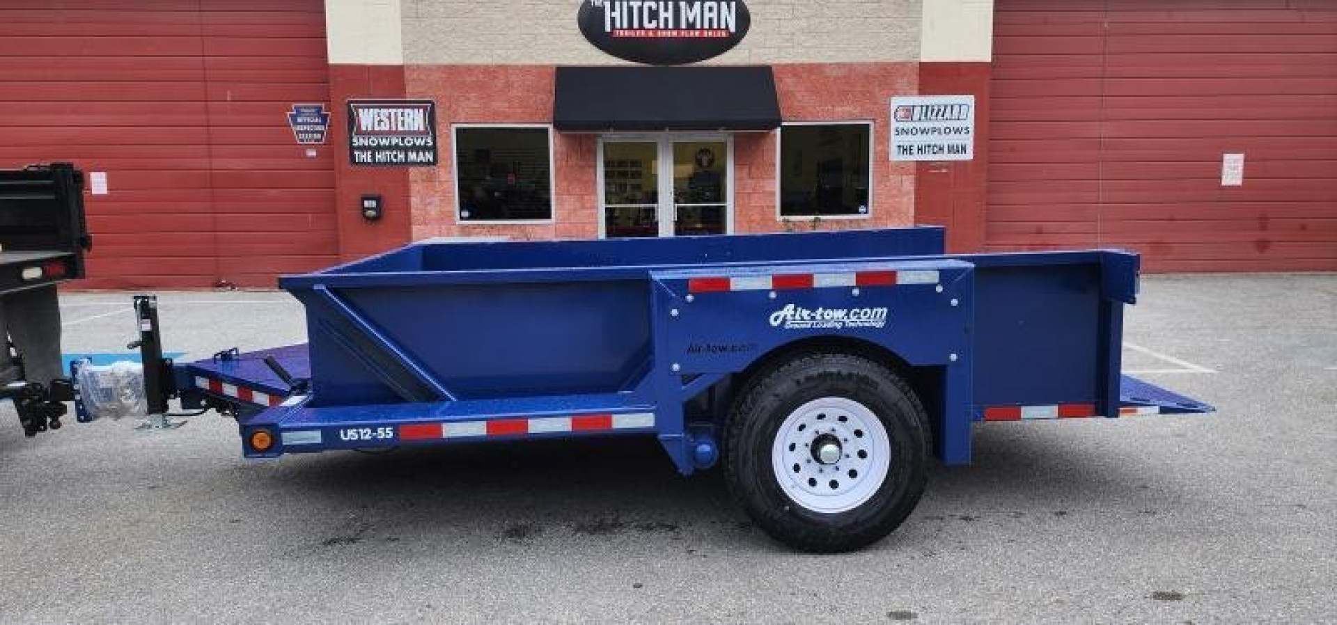 New 6' 3" x 12' Air-Tow US12-55 Drop Deck  Equipment Trailer 8.5k GVWR, **w/ 110v Battery Charger & Spare Tire Mounting Bracket