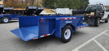 New 6' 3" x 12' Air-Tow US12-55 Drop Deck  Equipment Trailer 8.5k GVWR, **w/ 110v Battery Charger & Spare Tire Mounting Bracket
