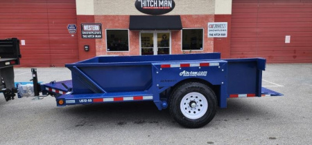 New 6' 3" x 12' Air-Tow US12-55 Drop Deck  Equipment Trailer 8.5k GVWR, **w/ 110v Battery Charger & Spare Tire Mounting Bracket