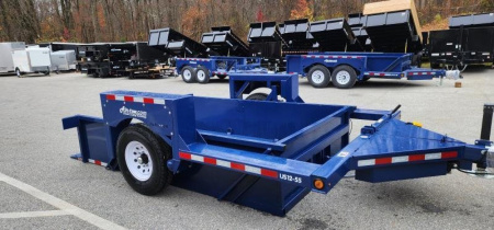 New 6' 3" x 12' Air-Tow US12-55 Drop Deck  Equipment Trailer 8.5k GVWR, **w/ 110v Battery Charger & Spare Tire Mounting Bracket