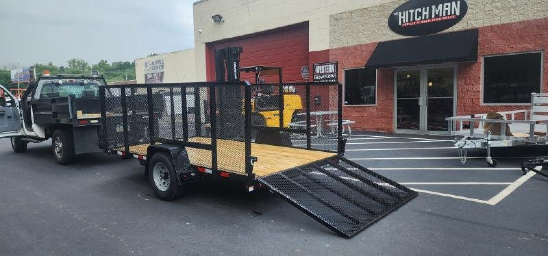 New 7 x 12 Sure-Trac 4' Mesh Side Utility Trailer 5k