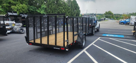 New 7 x 12 Sure-Trac 4' Mesh Side Utility Trailer 5k