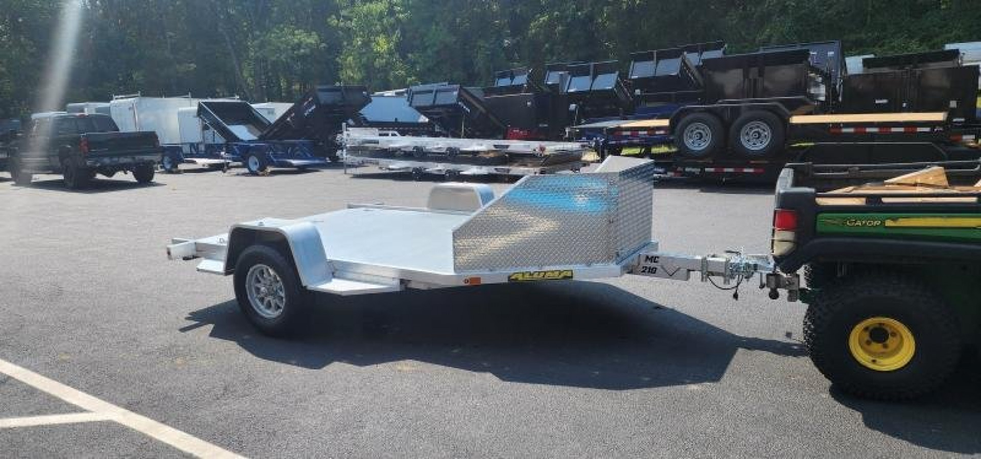 New 6.5' X 11' Aluma MC210 2 Place Motorcycle Trailer 3K