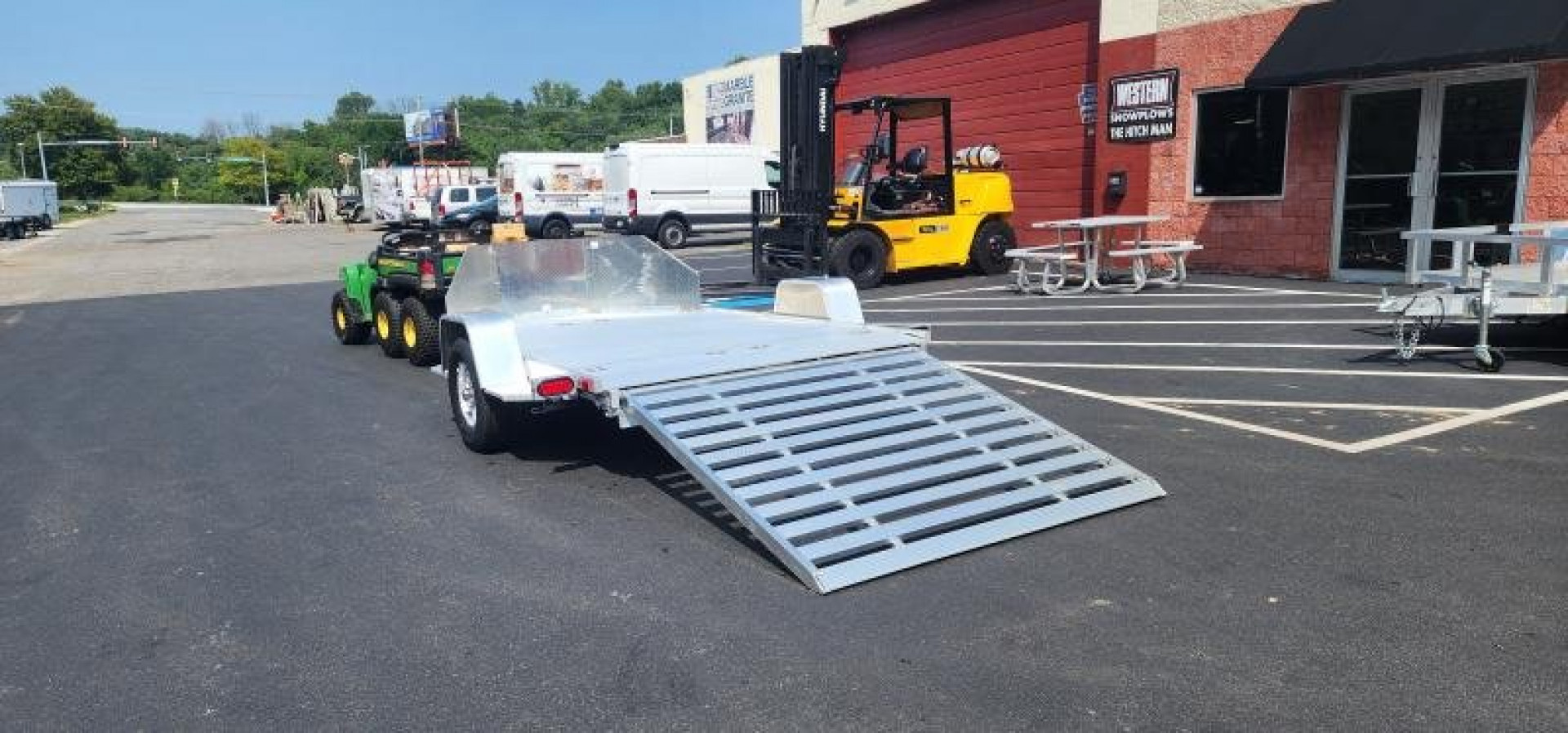 New 6.5' X 11' Aluma MC210 2 Place Motorcycle Trailer 3K