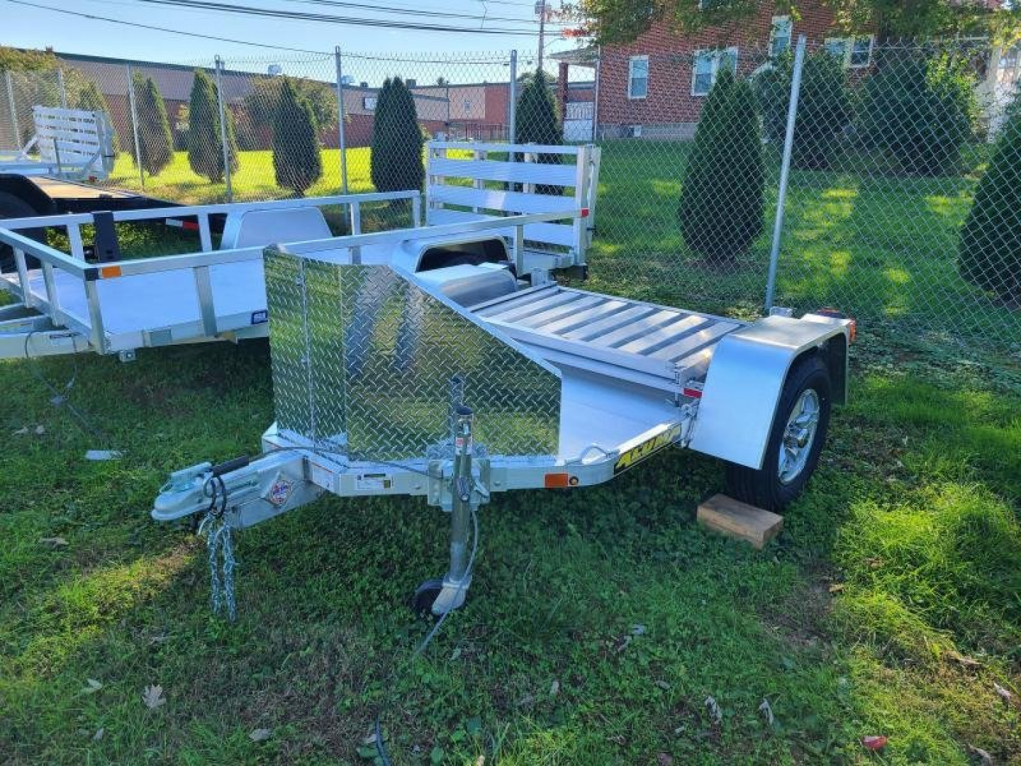 New 4'3" x 8.75 ALUMA MC1F Motorcycle Trailer 2k