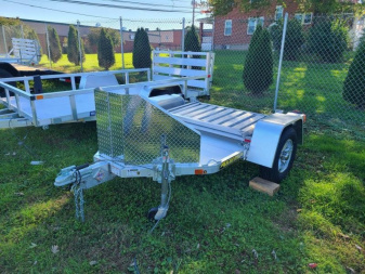 New 4'3" x 8.75 ALUMA MC1F Motorcycle Trailer 2k