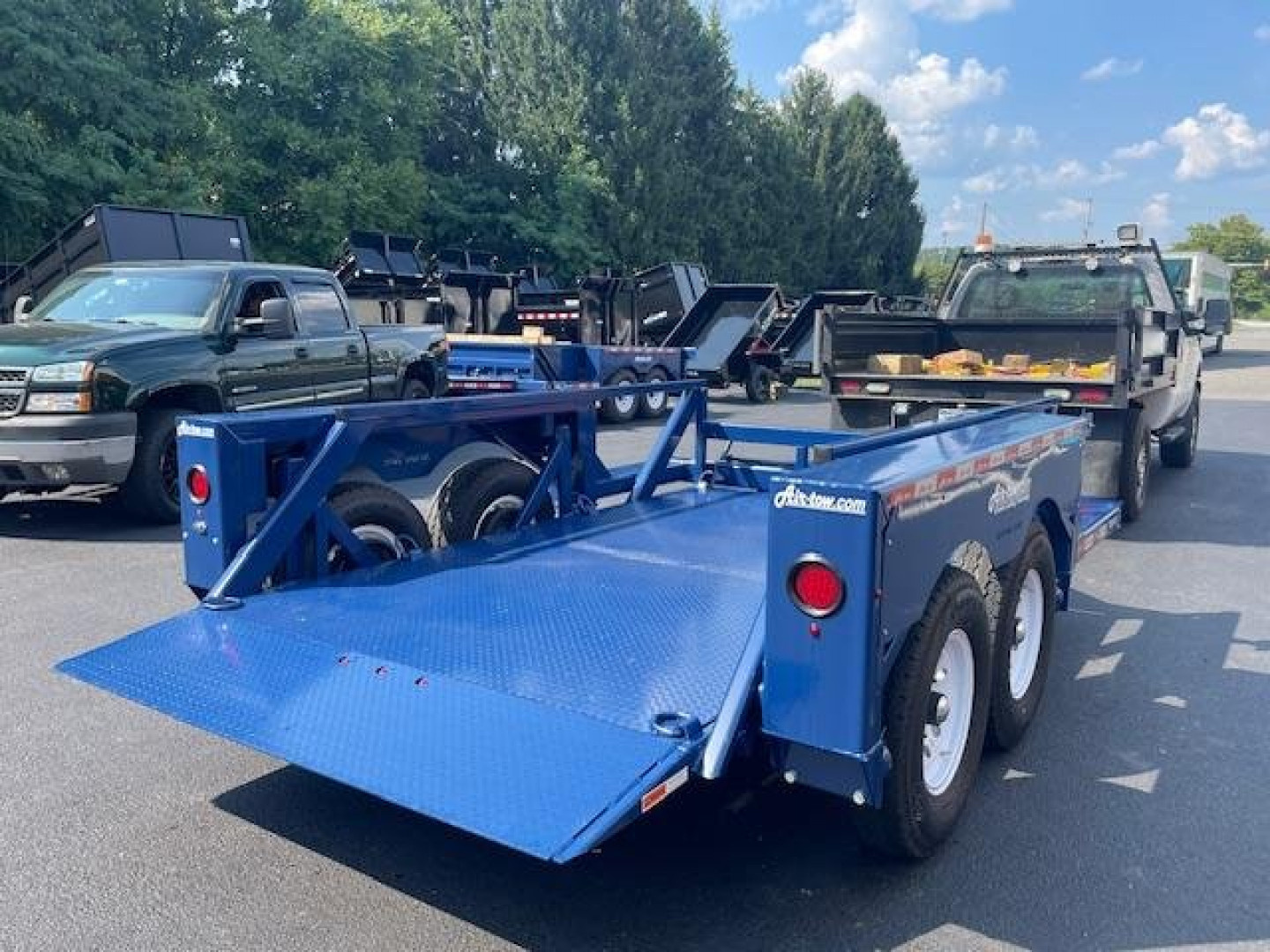 New 6'3" x 12' Air Tow T12-10 Drop Deck Flatbed Trailer 13.3k