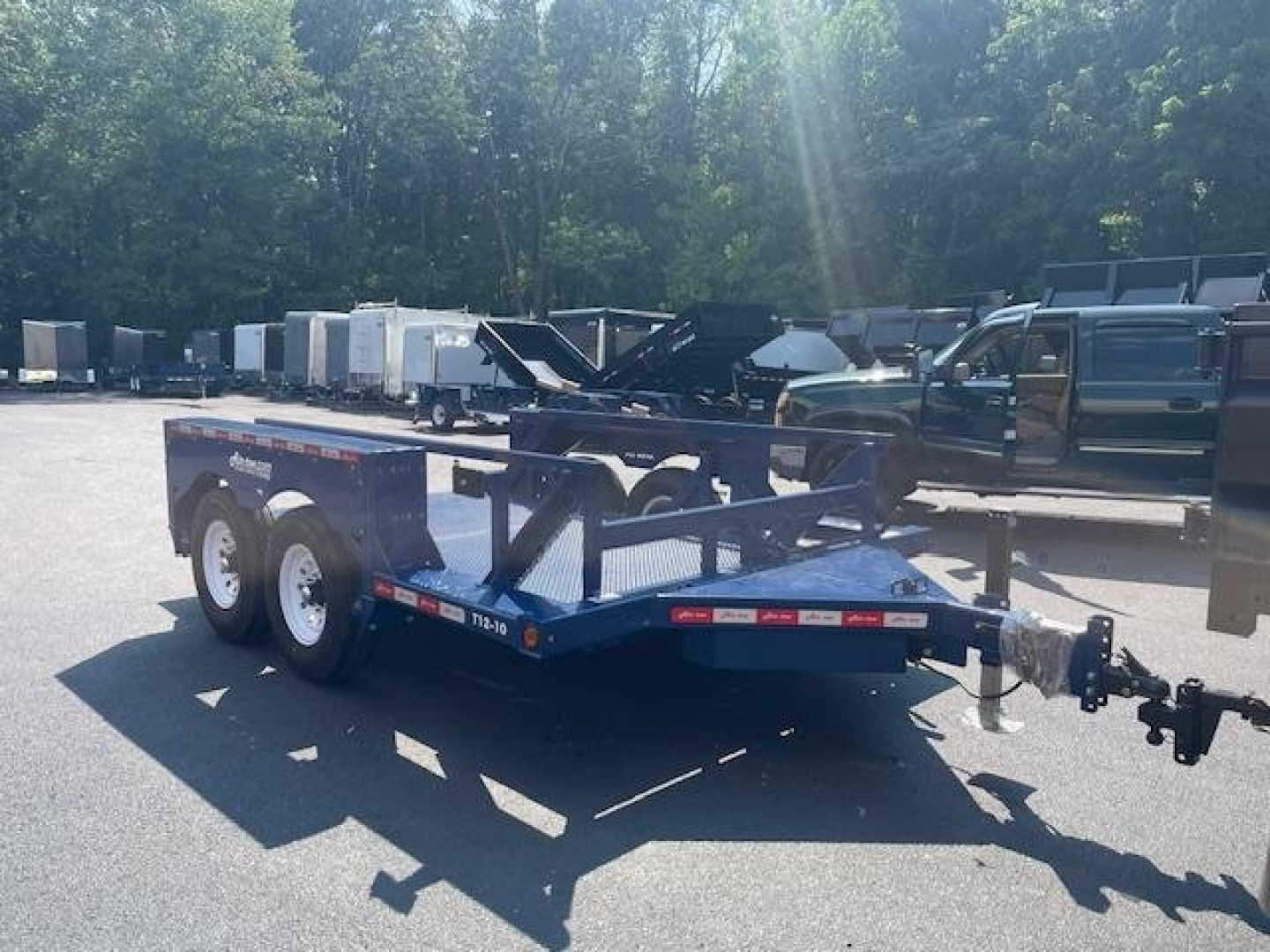 New 6'3" x 12' Air Tow T12-10 Drop Deck Flatbed Trailer 13.3k