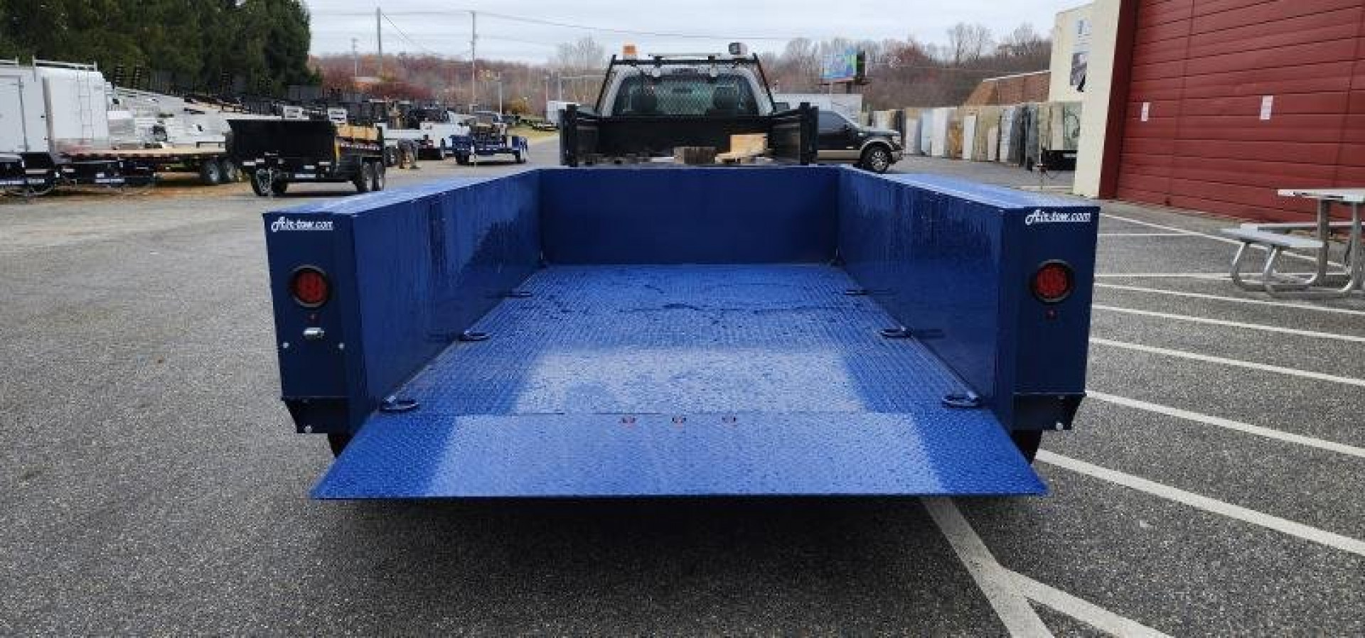 New 6'3" x 12' Air-Tow UT12-10 Drop Deck Utility Flatbed Equipment Trailer 13.35k