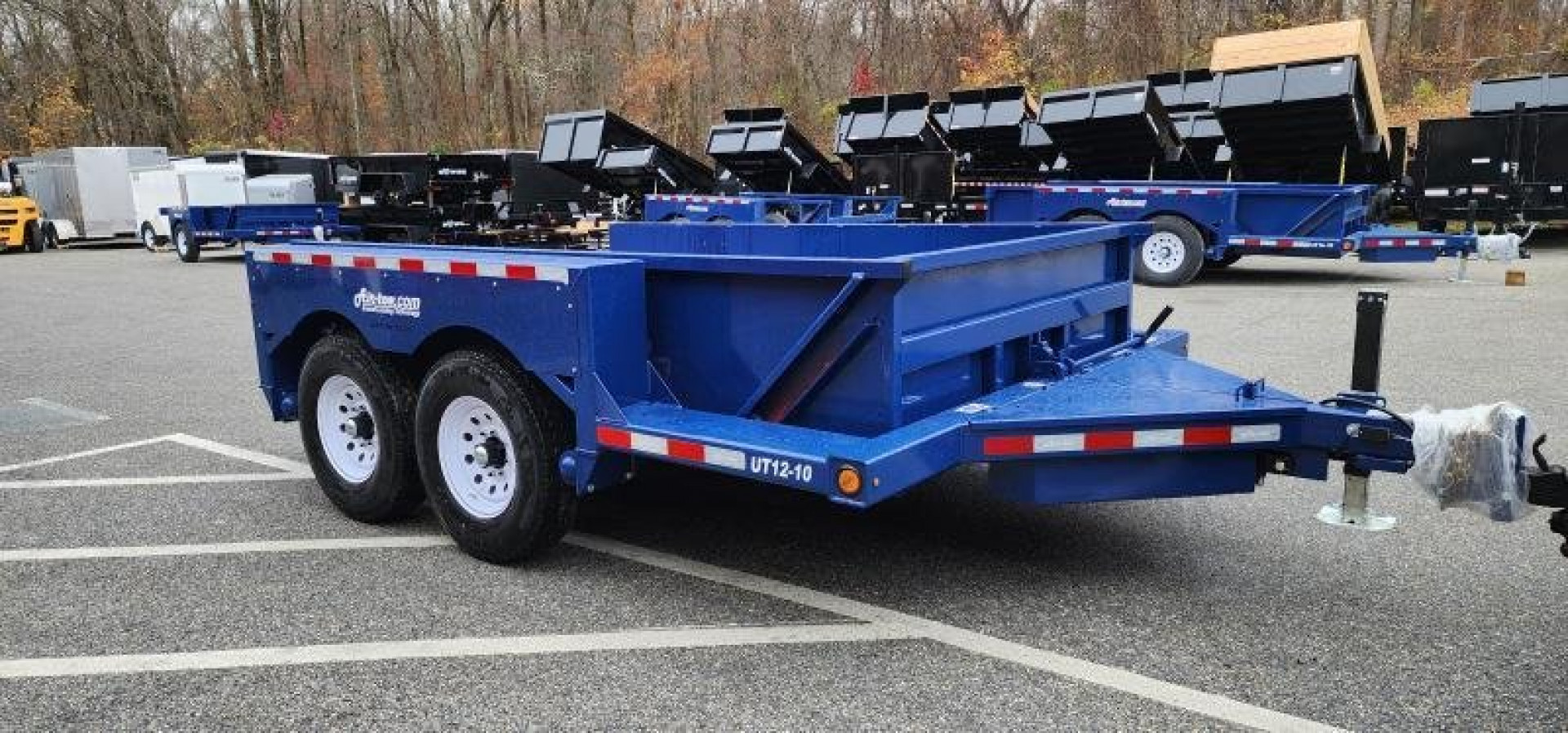 New 6'3" x 12' Air-Tow UT12-10 Drop Deck Utility Flatbed Equipment Trailer 13.35k